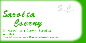 sarolta cserny business card